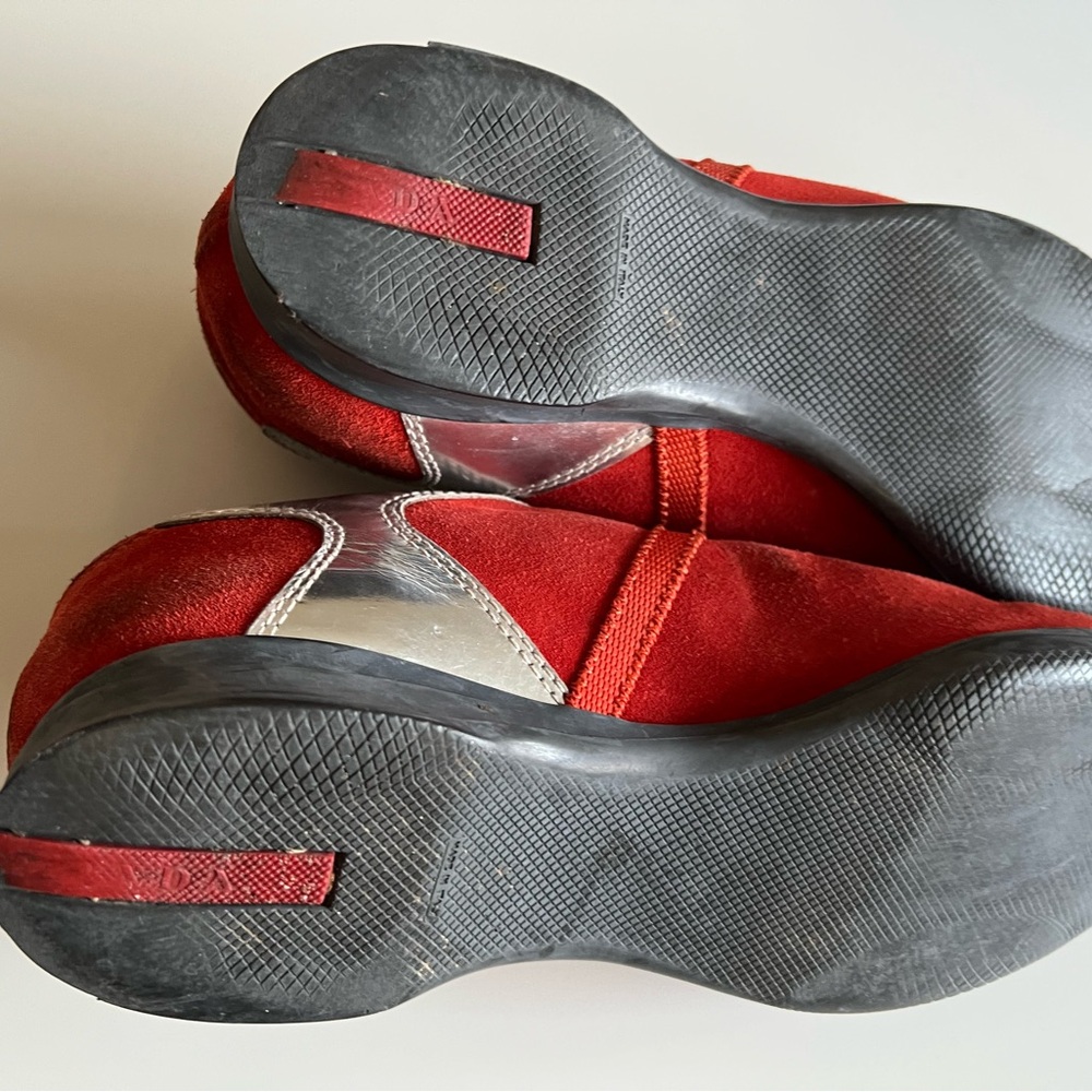 Prada Rust and Silver Women’s tennis shoes trainers Italy 38 1/2 - Picture 5 of 7